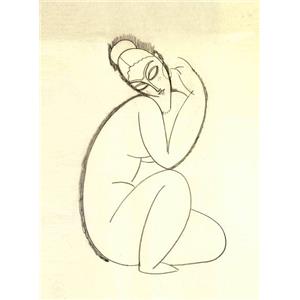 Nu Féminin Assis - Modigliani - 1913 / 1915