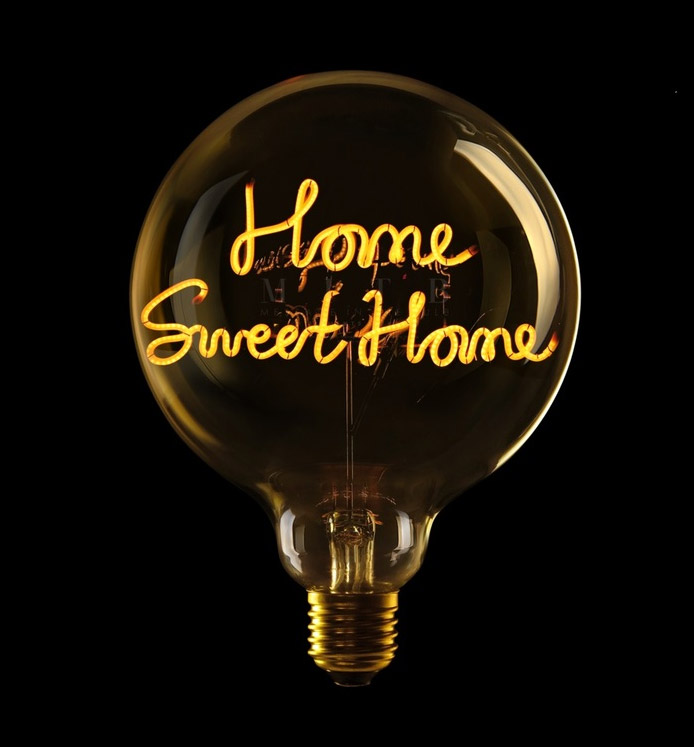 Ampoule à Message : Home Sweet Home