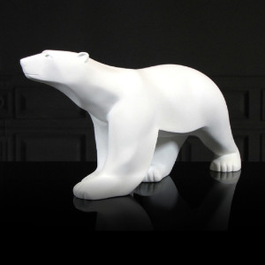 Ours Blanc - Pompon - Moyen Modèle - 18 cm