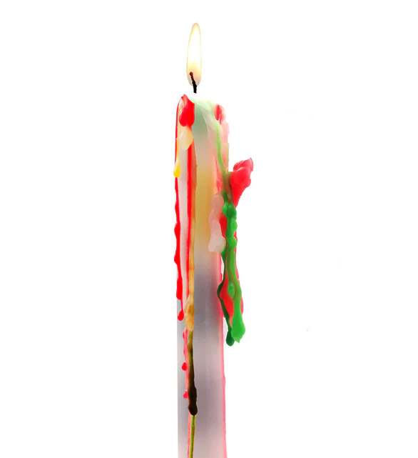 Bougies dégoulinantes Arc-en-ciel - Rainbow Drip Candles